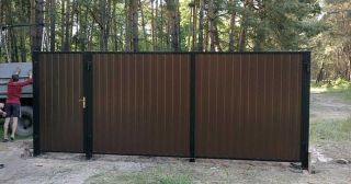 Купить распашные ворота из профнастила Жигулёвск, цена от 2802 руб.